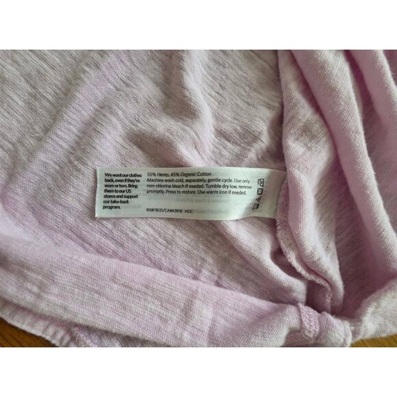 Eileen Fisher Hemp Organic Cotton Twist Scoop Neck Shell Top Pink S/P A001076 - Picture 7 of 9